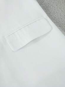 Damen Einfarbige Lange Ärmel Knopf Taschen Blazer Jacke A482, Herbst/Winter