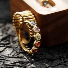 1入組魅力四射純銀方晶鋯石裝飾圓環適合女士日常裝飾