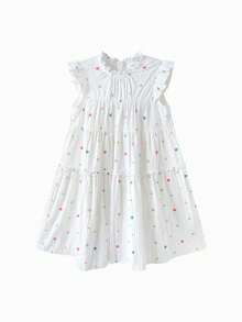 Balabala 女童荷叶边A字连衣裙，甜美夏日装扮 - 白色調 - 查看 4