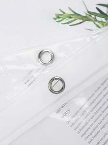 1 件优雅叶藤印花透明防水浴帘，带 12 个挂钩，夏季氛围 PEVA 窗帘，71*71 英寸/71*79 英寸，适用于浴室、卫生间、窗户、阳台 - 彩色 - 查看 8