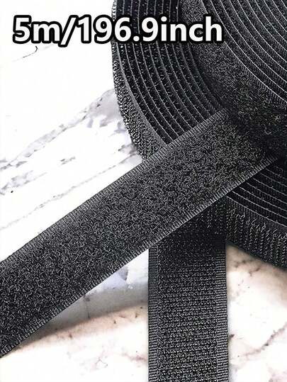 196.9inch Hook-And-Loop With Hook And Loop For Shoes And Clothes,Hook And Loop Double-Sided Tape, Self-Adhesive Hook-And-Loop, For Window Fixation, Photo Frame, Mosquito Net,Clothes, Bags,Carpet, Car Strong Adhesive