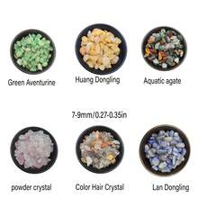 0,10 kg Chips de cristal natural de 7-9 mm, adecuado para regalos festivos, decoración del hogar, manualidades DIY, acuario, maceta y decoración artesanal