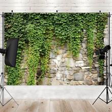 1 pieza Telón de fondo de lona con hojas verdes de primavera, para fotografía, adecuado para decoración de fiestas, eventos de celebración y cumpleaños/aniversario, reutilizable, para uso interior y exterior - Multicolor - Ver 2