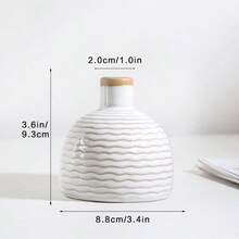 Set de 8 botellas de cerámica vintage con relieve para aceites esenciales, decoración de sobremesa para la sala de estar, entrada y mesita de noche