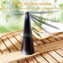 1 Pc Fly Repellent Fan For Tables,Portable Table Fly Fan Keep Flies And Bugs Away From Your Food,Chemical Free Bug Fan, Fly Deterrent With Holographic Blades To Clear Bugs, Mosquitoes, And Flies, Battery Powered Fly Fan, Without Battery,Black - Gold - View 4