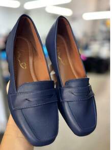 Women's Elegant Comfortable Special Size Loafers - 藏蓝色 - 查看 2