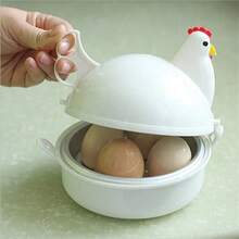 Lovely Chicken Shaped Egg Boiler Steamer 4 Eggs 1Egg Microwave Egg Cooker Cooking Tool Kitchen Accessories