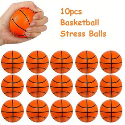 1/5/10/20 piezas Mini pelotas de baloncesto apretables - Juguete deportivo antiestrés de espuma, pelota elástica para aliviar el estrés y la ansiedad, recompensas en el aula, regalos de fiesta, rellenos navideños