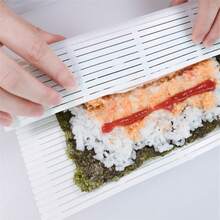1pc Japanese-Style DIY Seaweed Sushi Rolling Mat, Plastic Bamboo Sushi Making Tool - Multicolor - View 5