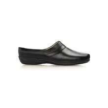 ZAPATO TIPO ZUECO MUJER DE PIEL SUAVE DE PISO DESCANSO CONFORT - Negro - Ver 2