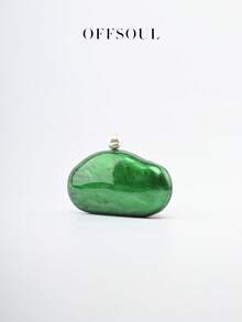 亚克力贝壳形晚宴包，新款婚礼新娘白色派对手拿包，奢华宴会手提包，海滩度假，礼服，单肩斜挎包