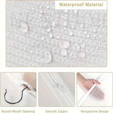 Set de 5 bolsas transparentes para ropa, bolsas protectoras plegables para almacenamiento en el armario de trajes, batas, vestidos largos, etc.