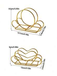 1pc/2pcs Nordic Style Wooden Base Metal Napkin Holder, Upright Metal Tissue Box, Desktop Decor Accessory, Suitable For Home, Restaurant, Hotel, Cafe, And School Supplies - Multicolor - View 11