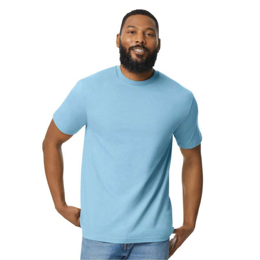 Gildan Unisex Adult Softstyle Midweight TShirt (Light Blue) - 藍色 - 查看 1