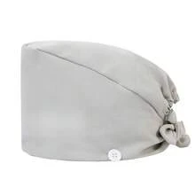 1pc Unisex High-Grade Solid Color Polyester Work Hat/Nurse Cap, Antibacterial & Dustproof, With Moisture-Wicking Sweatband, Button Closure On Sides, Suitable For Hospital, Surgery, Nursing, Beauty, Housekeeping And Cleaning