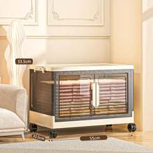 5/3/1-Layer Multifunctional Folding Storage Cabinet With Large Storage Capacity - Bottom Movable Pulley - Thickened Material Saves Storage Space - Easy And Worry Free Installation, Suitable For Clothes, Bedding, Kitchen Utensils, Shoes, Bags, Books
