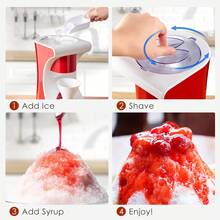 Yabano Shaved Ice & Snow Cone Machine, Slushie Maker For Snowballs, Frozen Cocktails & More, Easy DIY With Snow Cone Syrup At Home - US A Type Plug(110-127V) - View 4
