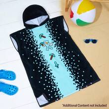 Minecraft Bath Towel With Hood And Changing Robe Absorbent Creeper Poncho Swimming Shower Beach Holiday Essentials - Black - View 5