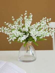 6/12 Stücke künstliche Blumen Windspiele Orchidee Hochzeitsstrauß zum Festhalten, Familie Garten Hochzeitsfeier Büro Dekoration Hochzeitsdekoration Braut Blumen zum Festhalten