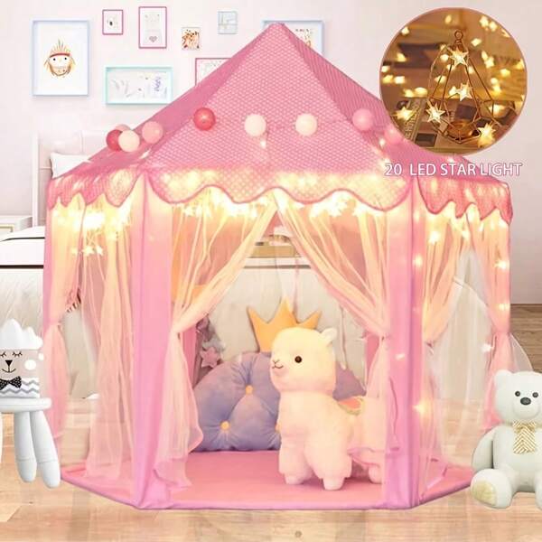 Tienda de casa de juego, casa de princesa para interiores, regalo de Navidad, castillo, ayudante para dormir, tienda plegable, tienda portátil para exteriores, tienda de juego para niños