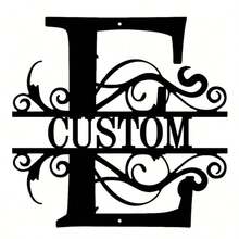 1 Fine Metal Art Logo - Personalized Last Name Logo, Name Design, Home Decoration With Custom Initials Thumbnail, Classic Style, Wall-Mounted Wall Art Decoration For Theme Parties, Perfect Heartfelt Gifts For Friends And Family