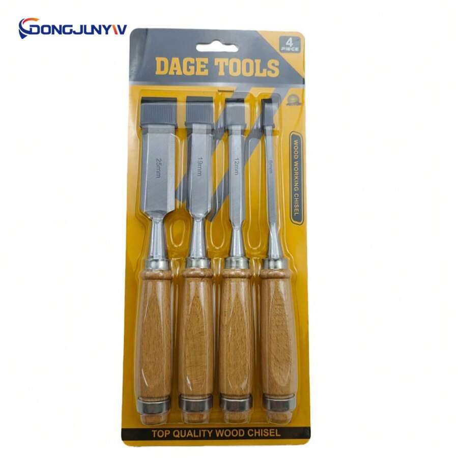 4pcs High Hardness Chromium Vanadium Steel Woodworking Chisel High ...