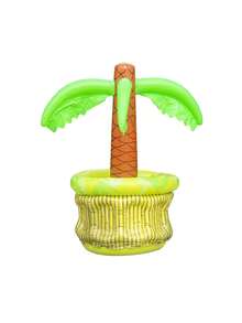 1pc Inflatable Palm Tree Design Insulated Drink Cooler, Summer Outdoor Party Beer Ice Bucket - Green - View 2