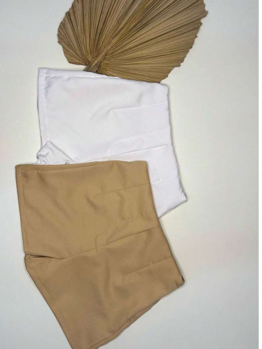 Kit Of 2 New Fashion Tailored Social Shorts 2025 - 白色 米色 - 查看 1