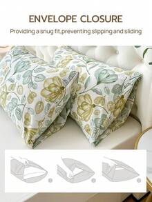 4件套100%涤纶印花床上用品套装（2个枕套+1个床单+1个床笠），现代涤纶床上用品套装，四季皆宜