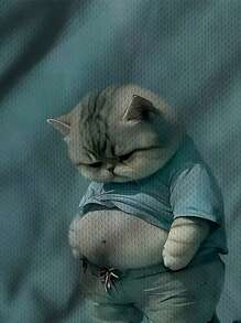 Plus Size Men's Casual Short Sleeve T-Shirt, Cute Cat Print Pattern, Breathable & Unique Design