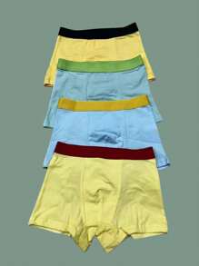 8 Sets Of Young Multi-Color Boys Cotton Boxers, Comfortable And Soft Cartoon Dinosaur, Crocodile, Lion, Giraffe, Dog, Balloon Printed Little Boy Boxer Briefs Four Seasons, Blue, Green, Yellow