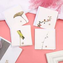 创意中式贺卡商务留言感恩节生日DIY邀请函空白小贺卡 - 白色 - 查看 8