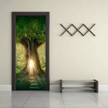 Nature Landscape Door Sticker Forest Beach Castle 3D Vinyl Removable Door Decor Sticker Wallpaper Room Decor Stickers Home Decor Wall Decor Bedroom Decor Bathroom Decor Room Decor Home Decor Living Room Wall Paper Wall Stickers Wall Papers Kitchen Decor