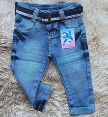 Baby Boy's Jogger And Skin Jeans With Lycra, Size 0 To 12 Months - 寶藍色 - 查看 3