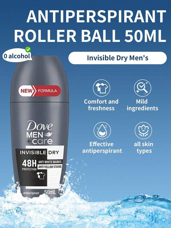 Dove Desodorante en barra Invisible Dry Dove para hombre, 50ml