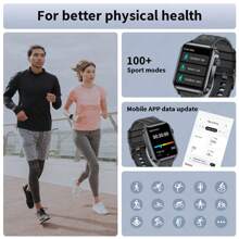 ESFOE LIGE Modische Smartwatch mit quadratischem Zifferblatt, Schrittzähler, Zeitnahme, Training, kabellose Anrufe, Musikwiedergabe, Weckruf-Erinnerung, Multifunktions-Damensmartuhr