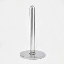 Nickel Paper Towel Holder -: Freestanding Steel Napkin Holder, Silver, Spot Clean, 13" Height - 1 - View 4