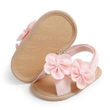 Infant Sandals, Newborn Anti-Slip Soft Rubber Sole Sandals, Infant Boys Open Toe Outdoor Casual Summer Toddler Shoes, Infant Summer Sandals 0-1 Years Old, Soft Bottom Non-Slip Sports Shoes, White Floral Breathable Infant Shoes 0-18 Months - Pink - View 10