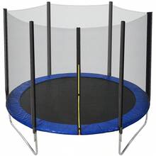 6FT Outdoor Trampoline,Nets Perfect Bounce Enclosure Trampoline, Trampoline With Netting And Ladder Edge Cover Jumping Mat Protection Buckles & Enhanced Hook - Black - View 4