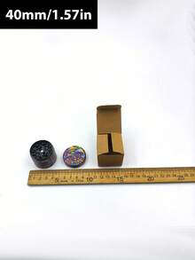 BROS 1pc Creative Rainbow Grinder - Zinc Alloy 4-Layer Multiuse Tool - Compact 1.57/2.48" Design - Household Essential Accessory - Ideal Holiday Gift (Valentine's/Christmas/New Year)