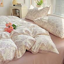 1 件柔软舒适的小碎花双层纱布羽绒被套，可机洗，简约风格 - 彩色 - 查看 10