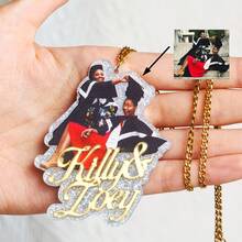 時尚畢業/返校主題設計的定制項鏈-紀念生日禮物，驚喜禮物，同學禮物 - Gold And Glitter Silver - 查看 13