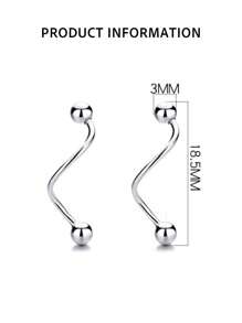 1PC 925 Sterling Silver Bead Belly Button Ring Belly Piercing Jewelry Short Bar Navel Ring Piercings Gift For Women
