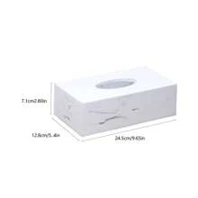 Caja de pañuelos, soporte para toallas de papel, dispensador de servilletas para el hogar, hotel, oficina, organizador de caja de pañuelos de resina minimalista moderno