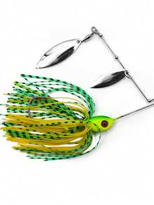 1pc Spinner Bait 17G Metal Lure Hard Fishing Lure Spinner Lure Spinnerbait Pike Swivel Fish Tackle Wobbler, Rotating Composite Glitter - Multicolor - View 8