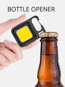 1pc/2pcs/4pcs Rechargeable Flashlight Keychain Light, Portable Outdoor Work Light, Lighting Keychain With Folding Stand, Bottle Opener And Base, Suitable For Camping, Hunting, Walking, Home Appliances, USB Powered, For Camping And Walking