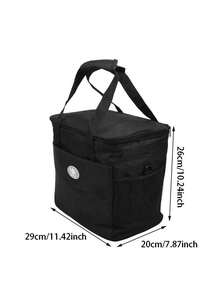 1pc Large Capacity Insulated Lunch Bag With Shoulder Strap, Waterproof Oxford Cloth Cooler Tote For Work, Picnic And Outdoor Activities, Keeps Food & Drinks Cold Or Warm, Perfect For Office, School, Or Camping, Lunch Bag Insulated, Summer Outdoor Bags For Food, Picnic Camping Bags - Multicolor - View 3