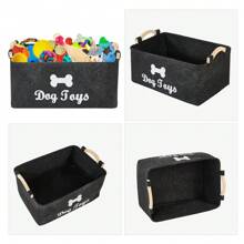 Felt Pet Toy Storage Basket, Pet Supplies Felt Storage Bin, Keep Your Home Neat & Tidy