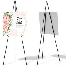 1pc High-Quality Metal Tripod Display Stand, Foldable, Height Adjustable, Non-Slip, Suitable For Wedding Party Decor, Telescopic Metal Easel Tripod, Foldable, Applicable For Signs, Wedding Photos, Home Posters, Etc. - Multicolor - View 12