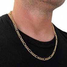 KIT COLAR E PULSEIRA MASCULINO CORRENTE BANHO DE OURO 18K